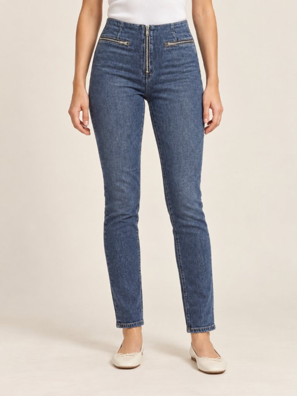 Reformation Niki Jeans Size 27 High Rise Skinny Blue Stretch Denim